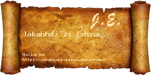 Jakabházi Edina névjegykártya