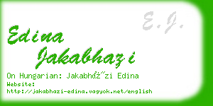 edina jakabhazi business card